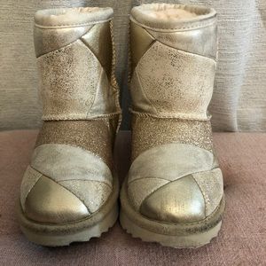 Gold Patchwork Uggs